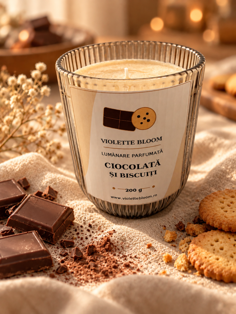 LUMANARE PARFUMATA CIOCOLATA SI BISCUITE