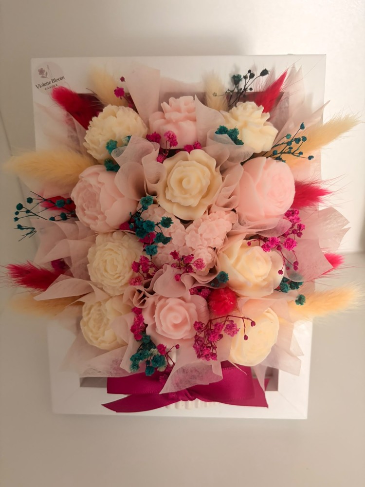Tablou Floral Roz/Alb 003